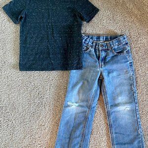 Cat & Jack Shirt & Sonoma Jeans Youth Outfit Set